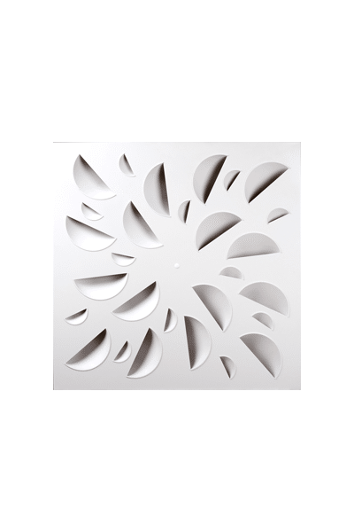 NEX-S Architectural High Induction Swirl Diffuser, White Concave Elements