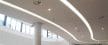 AX6 Adjustable Round Swirl Diffuser Installed in Gallery With High Ceilings